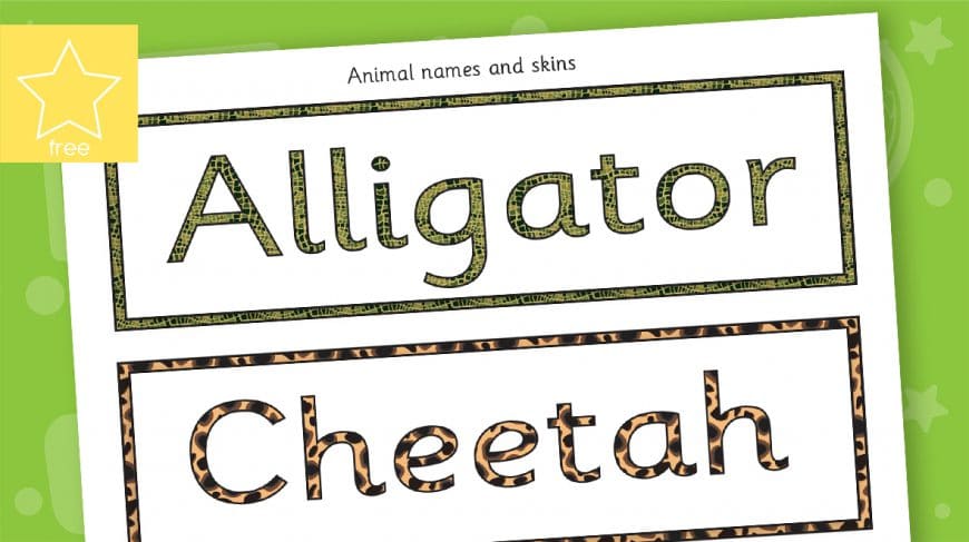 African animal skin labels
