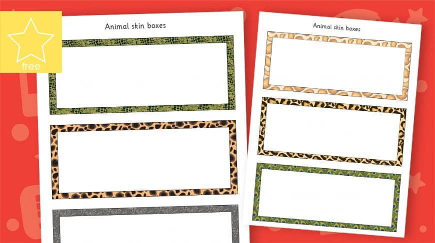 blank African animal skin labels