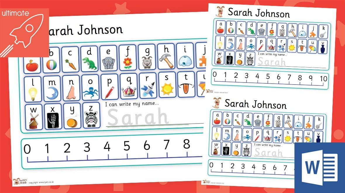 editable classroom writing mat