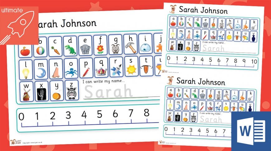 editable classroom writing mat