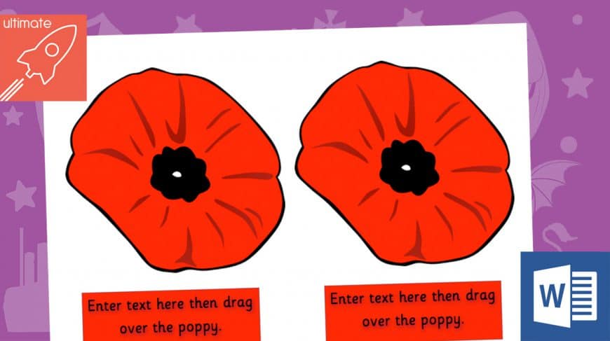 editable remembrance day poppies