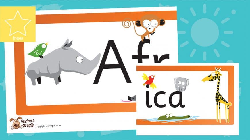 Africa Cartoon classroom banner