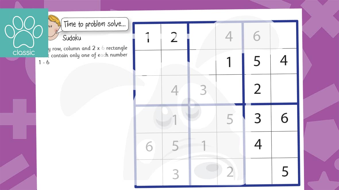 Teacher's Pet » Sudoko Numbers Problem Solving Activity 1